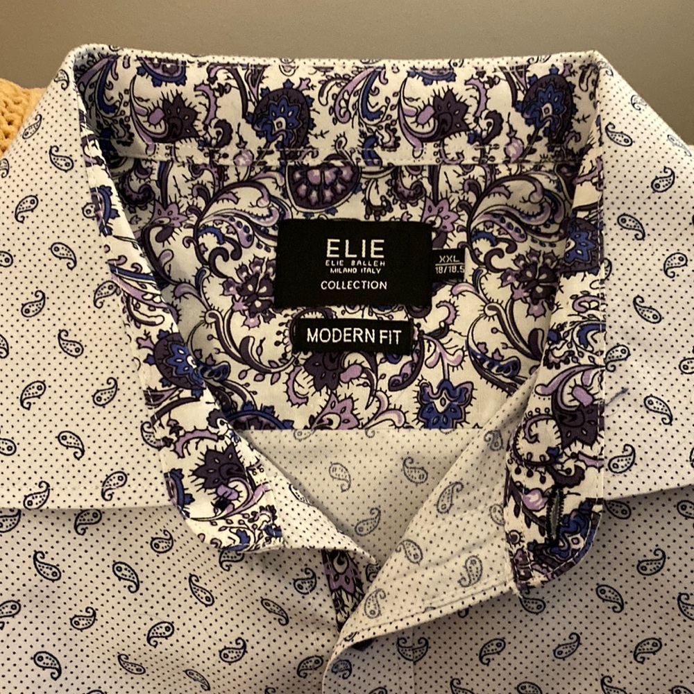 Elie Balleh Modern Fit Button down shirt with accent cuffs